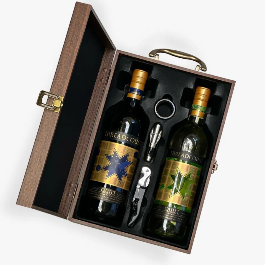 Quilt Threadcount Sauvignon Blanc & Red Blend Wine Gift Set